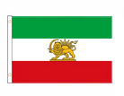 Close-up of Lion and Sun emblem on Pre-1979 Iran Flag